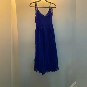 dull blue dress Simple dark blue tulle long prom dress, dark blue evening dress – dresstby main image 0